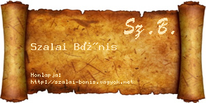 Szalai Bónis névjegykártya